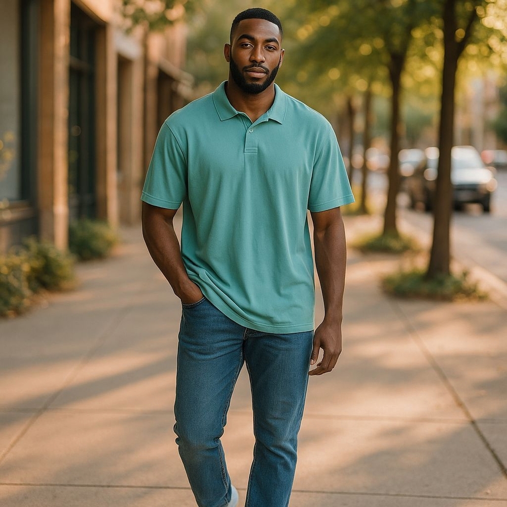 Algo Men's Green Polo Shirt 3XL